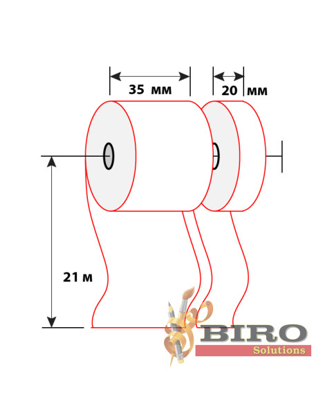 Lentă termo pentru aparatul de casa 35+20mm x 21m
